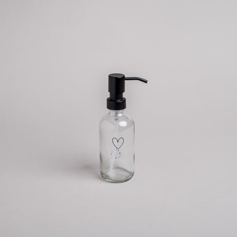 Soap Dispenser heart transparent 250ml (PU = 6 pieces)