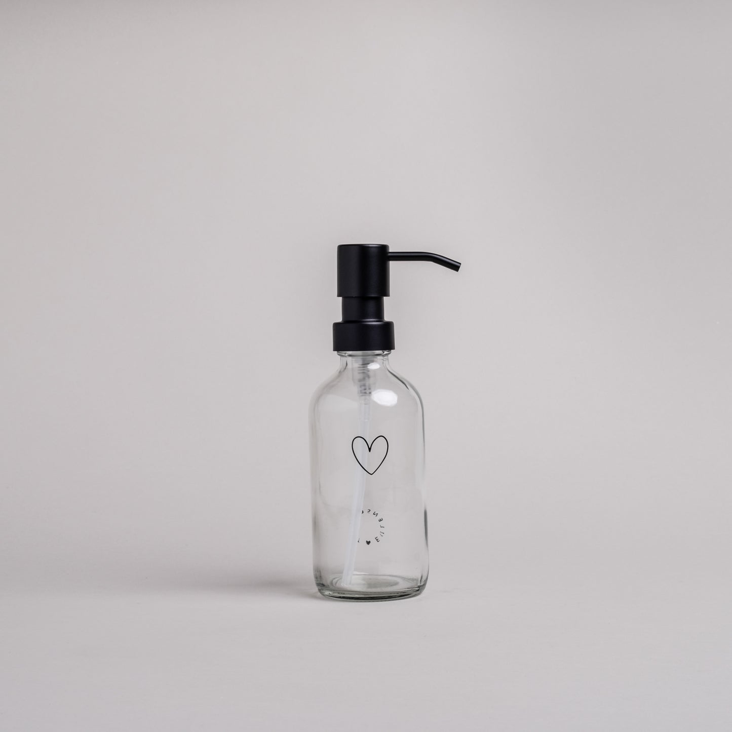 Soap Dispenser heart transparent 250ml (PU = 6 pieces)