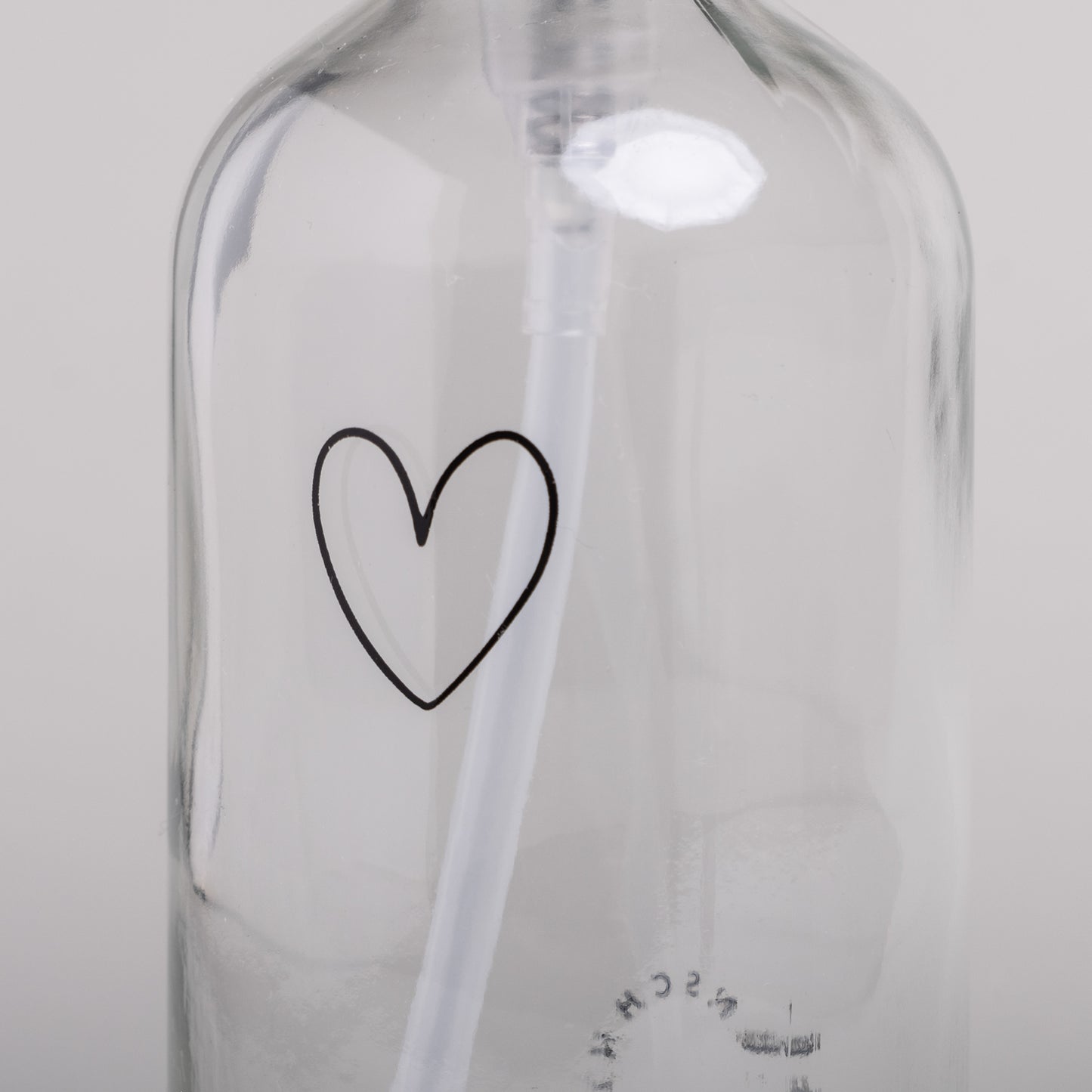 Soap Dispenser heart transparent 250ml (PU = 6 pieces)