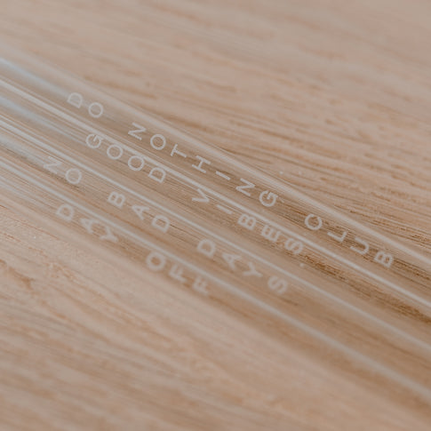 Straws No Bad Days made of glass 20cm in a set of 4 (PU = 10 sets)
