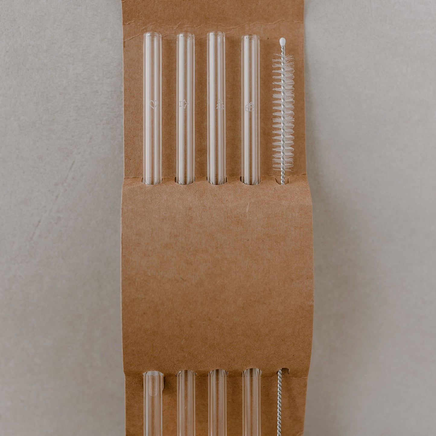 Pailles en verre Noël 20cm en lot de 4 (UE = 10 Ensembles)