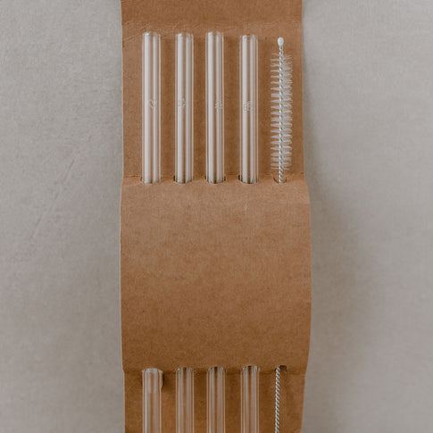 Pailles en verre Noël 20cm en lot de 4 (UE = 10 Ensembles)