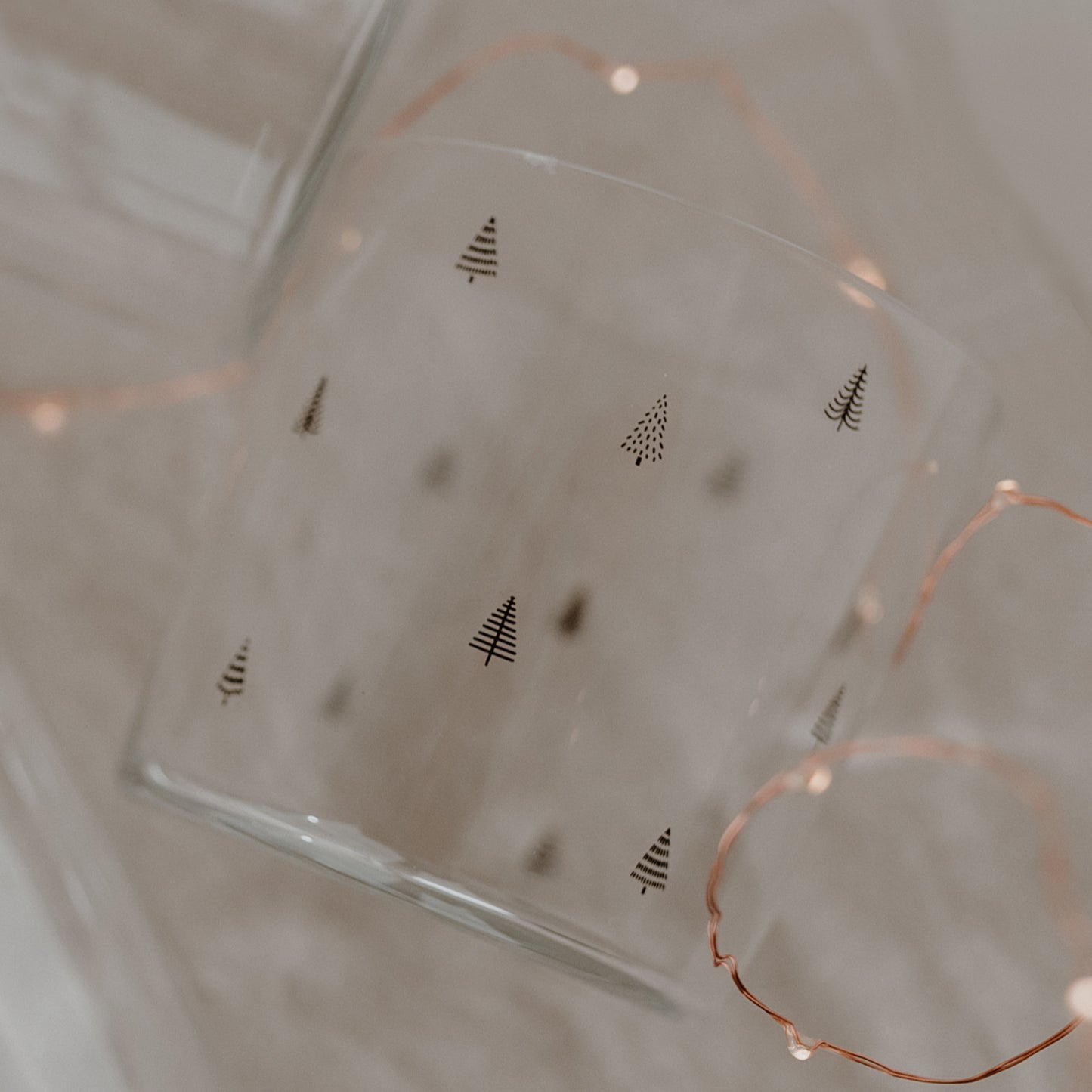 Drinking glass fir tree black (pack = 4 pcs)