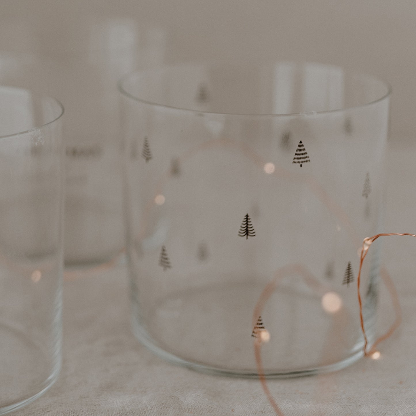 Drinking glass fir tree black (pack = 4 pcs)