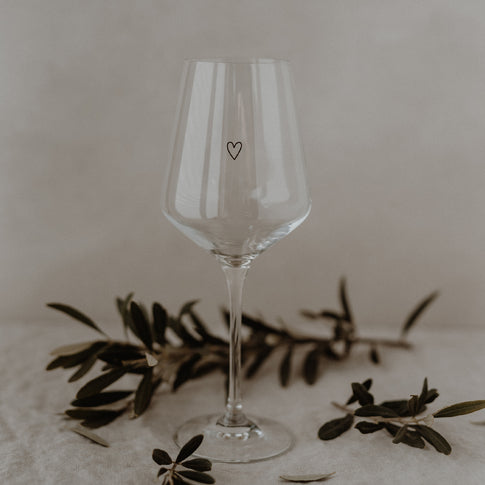Weinglas 390ml Herz (VE = 4 Stk)