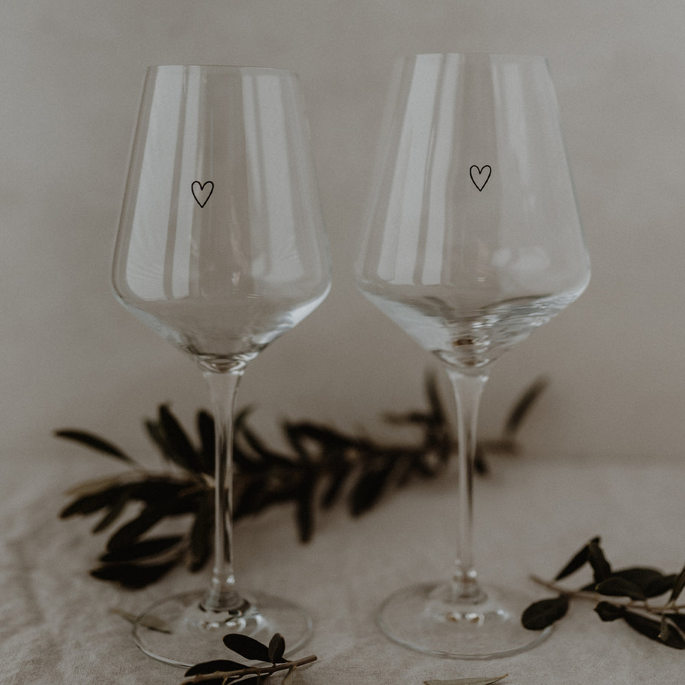 Weinglas 390ml Herz (VE = 4 Stk)