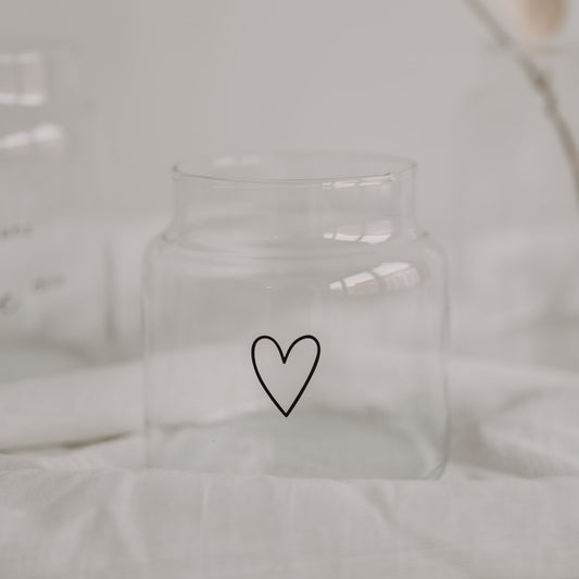 Glass vase medium heart (PU = 6 pieces)