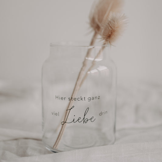 Glass vase large love (PU = 6 pieces)