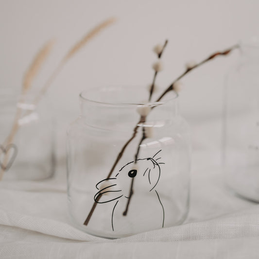 Glass vase medium rabbit (PU = 6 pieces)