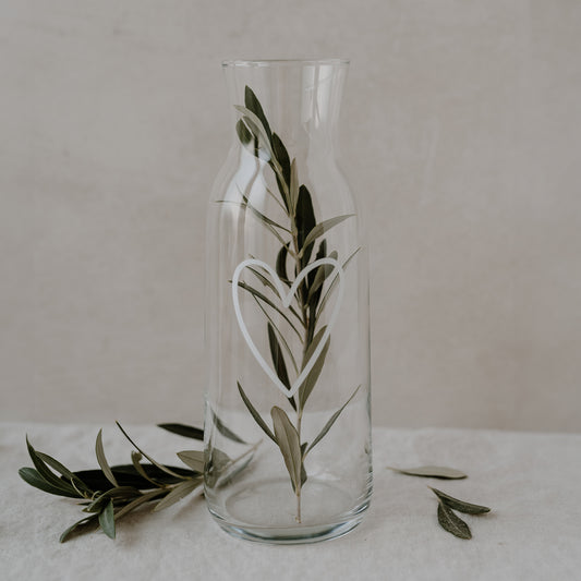 Carafe coeur blanc (UE = 6 Pièces)