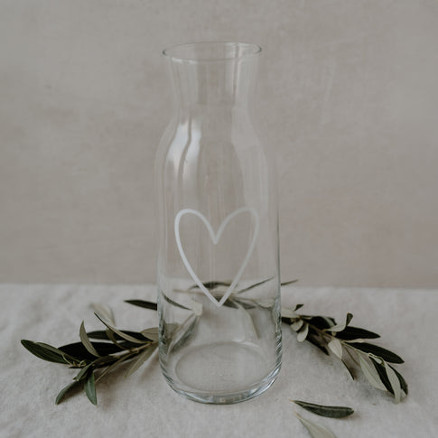 Carafe heart white (PU = 6 pieces)