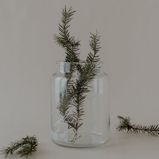 Large glass vase snow landscape (VE = 6 pcs)