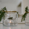 Vase en verre moyen voiture de Noël (VE = 6 pcs)