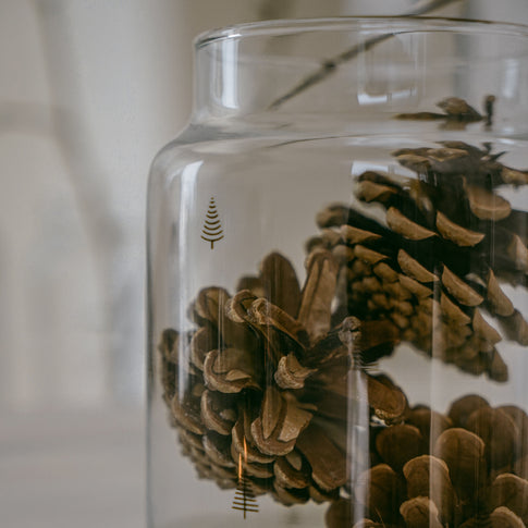 Vase en verre grand sapin (VE = 6 pcs)