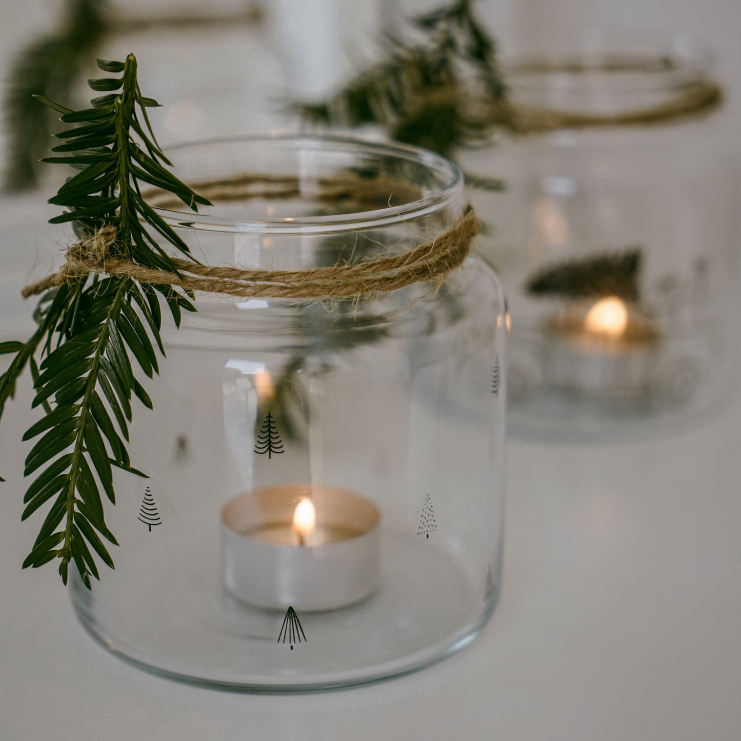 Vase en verre moyen sapins (VE = 6 pcs)