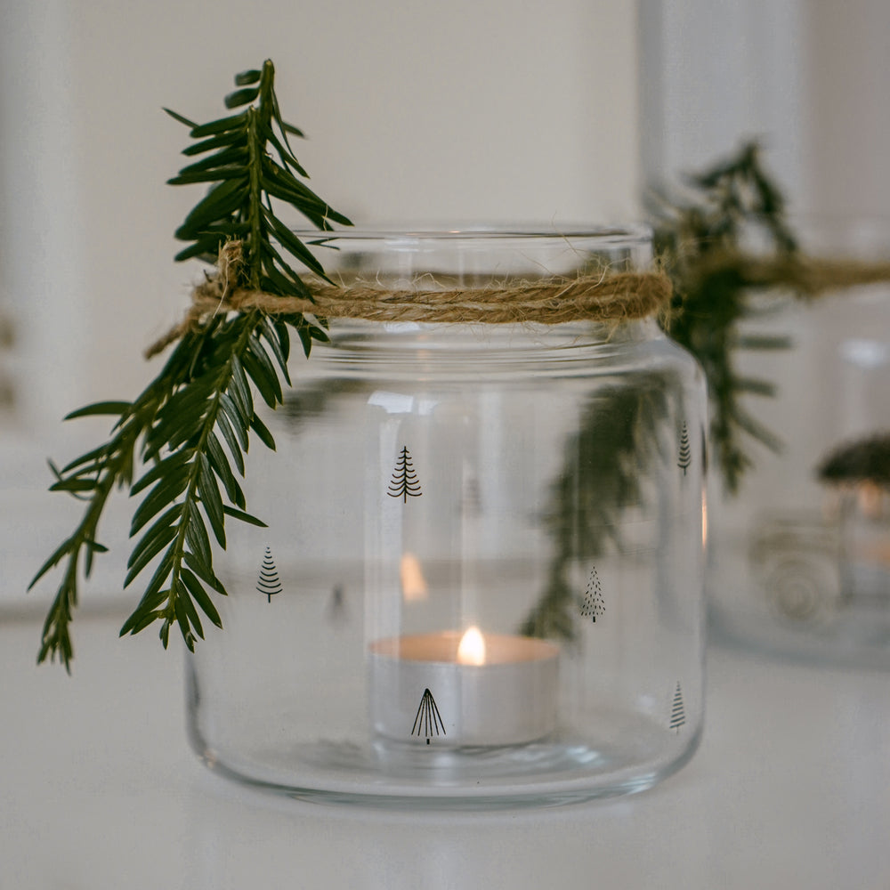 Vase en verre moyen sapins (VE = 6 pcs)