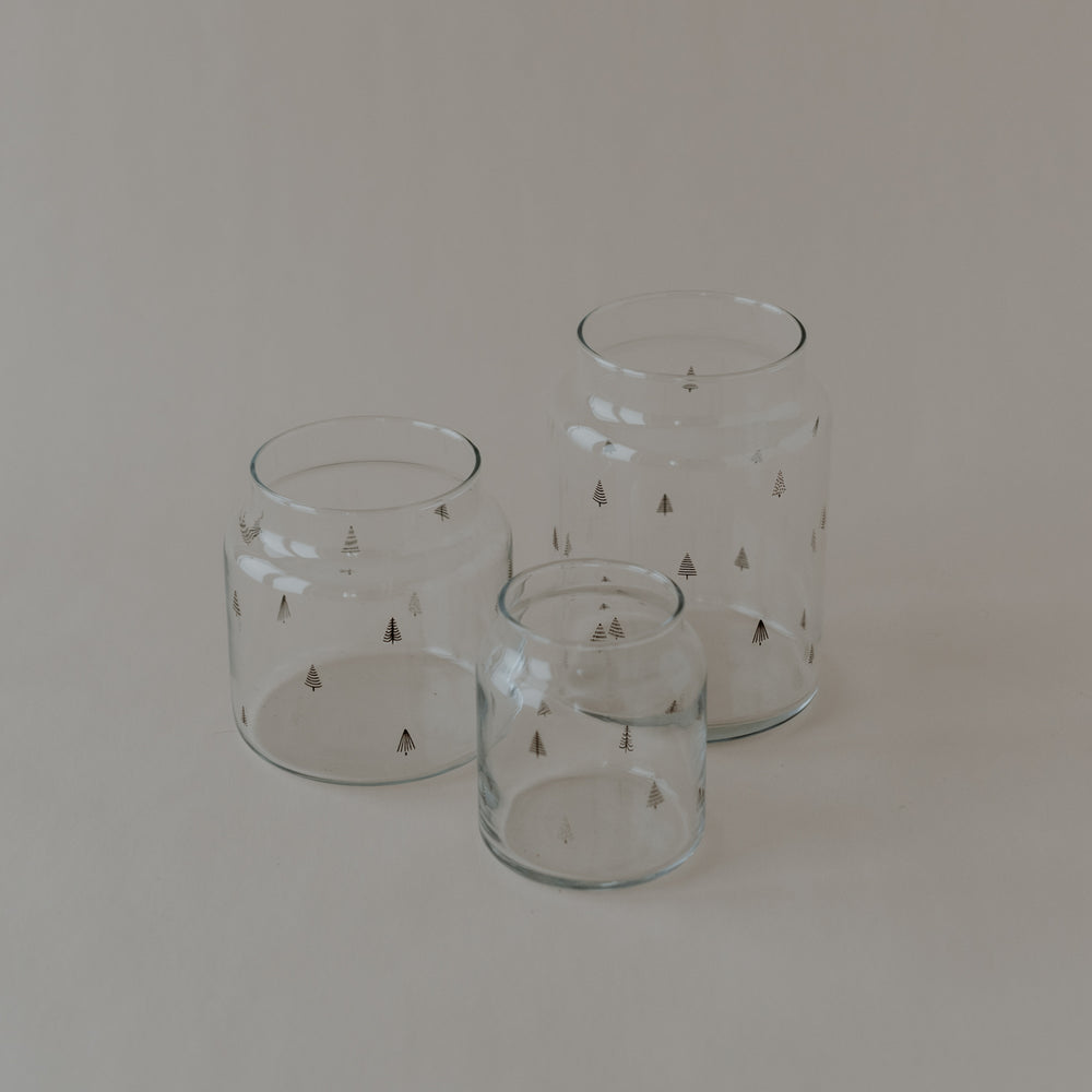 Vase en verre petit sapin (VE = 6 pcs)