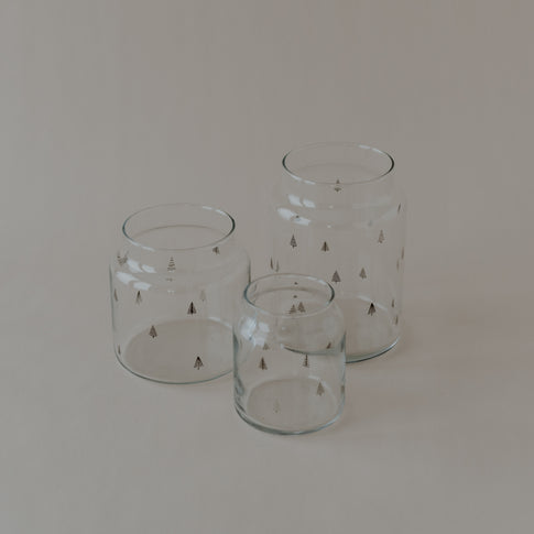 Vase en verre petit sapin (VE = 6 pcs)