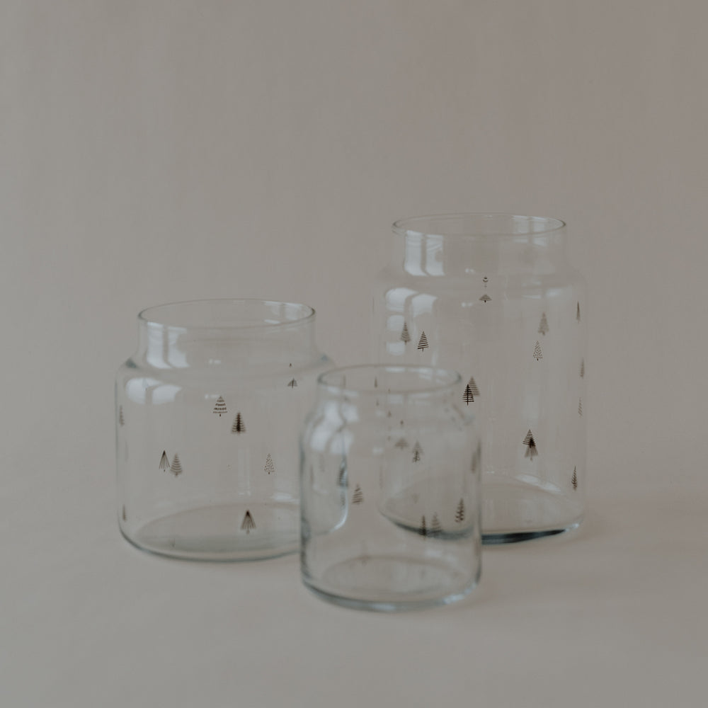 Vase en verre grand sapin (VE = 6 pcs)