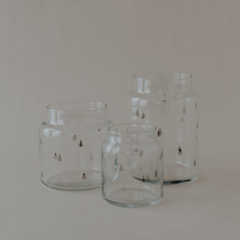 Vase en verre grand sapin (VE = 6 pcs)
