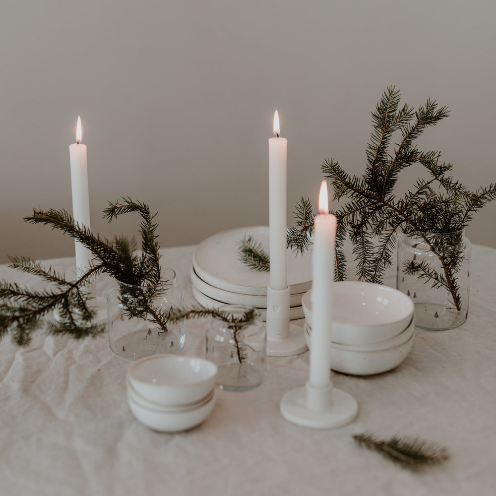 Vase en verre moyen sapins (VE = 6 pcs)