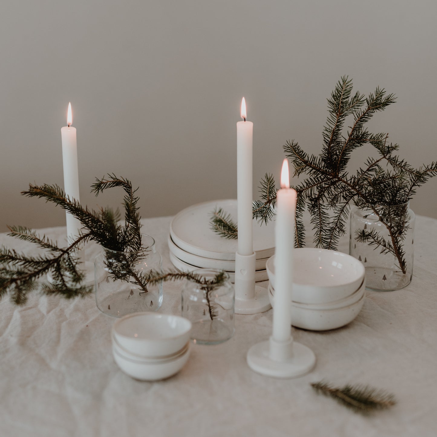 Vase en verre moyen sapins (VE = 6 pcs)