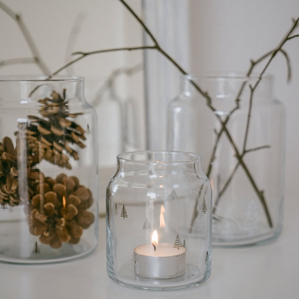 Vase en verre petit sapin (VE = 6 pcs)