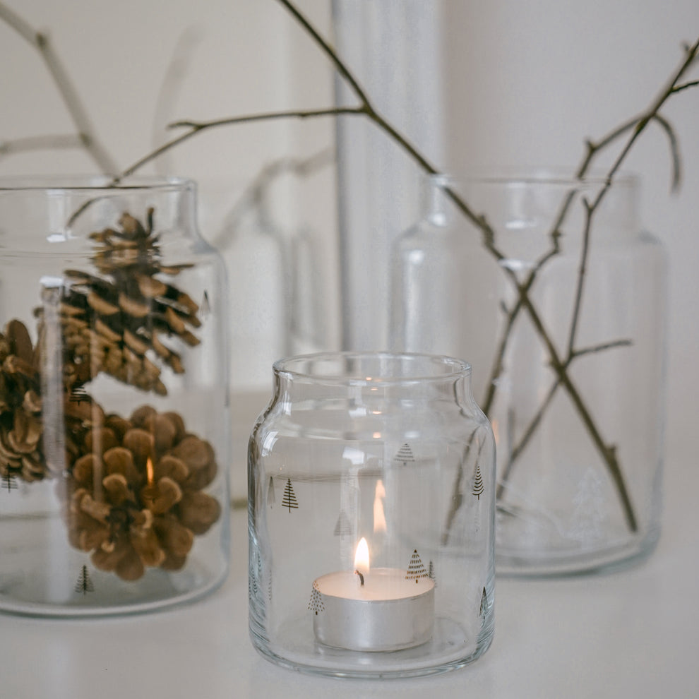 Vase en verre petit sapin (VE = 6 pcs)