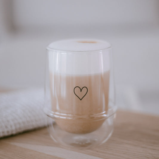 Verre double paroi 300ml cœur (VE = 6 pcs)