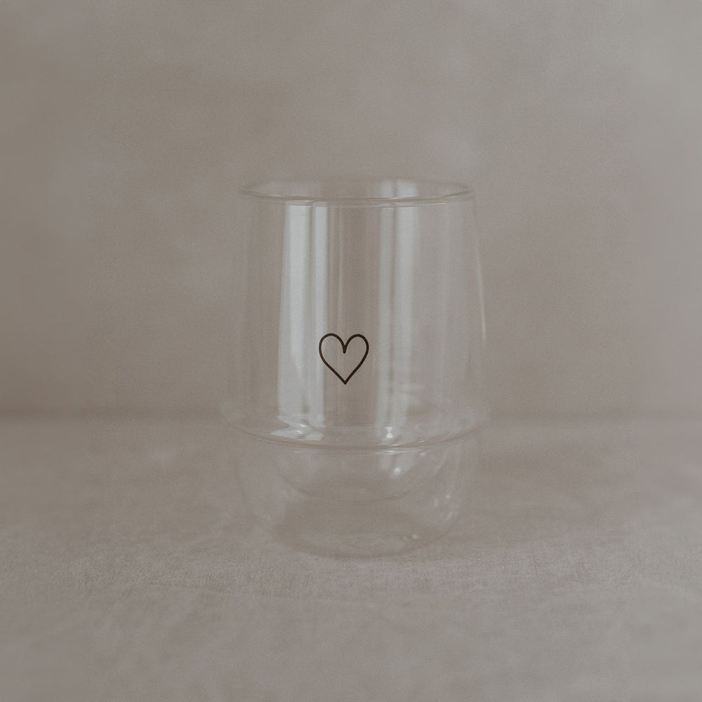 Verre double paroi 300ml cœur (VE = 6 pcs)