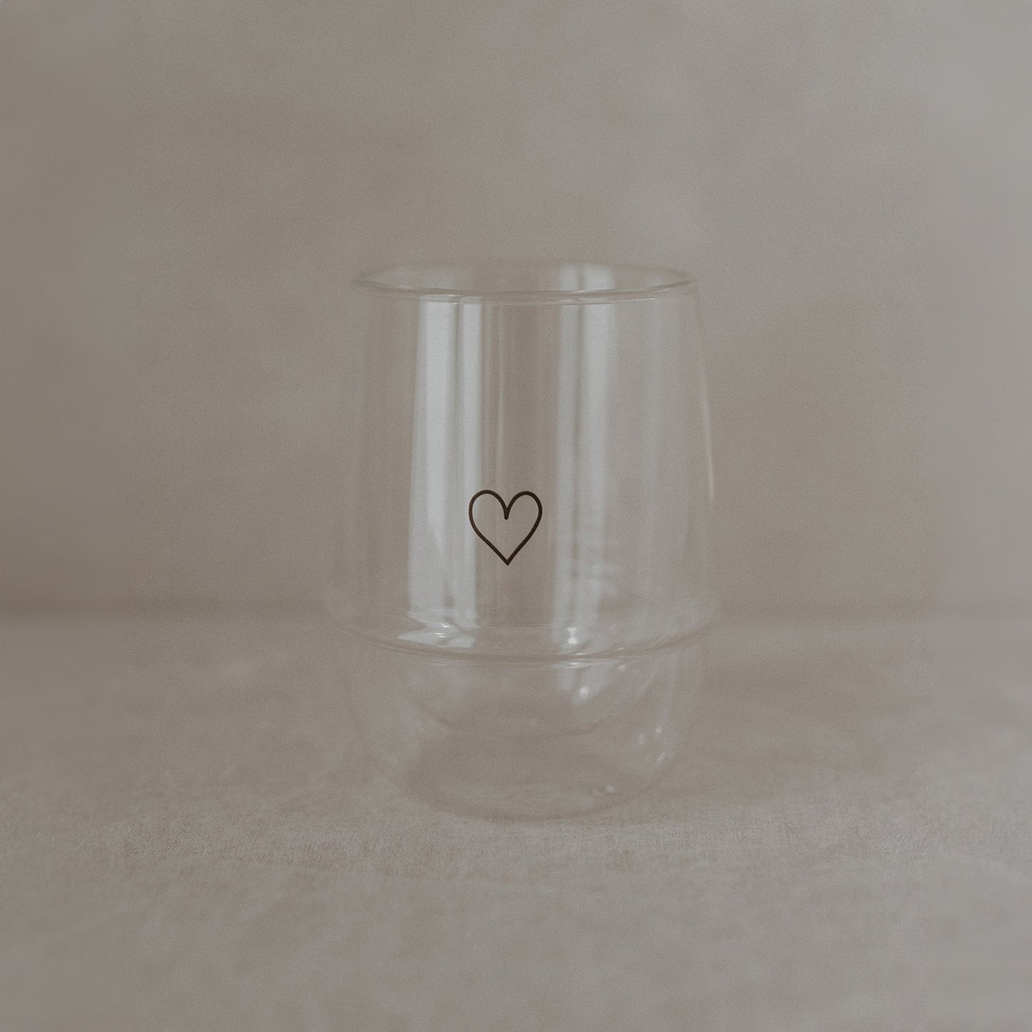 Verre double paroi 300ml cœur (VE = 6 pcs)