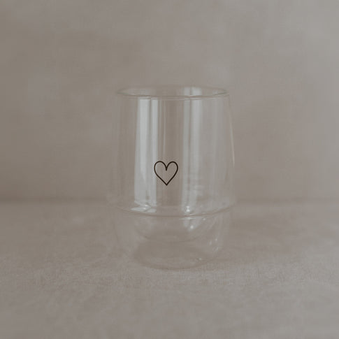 Verre double paroi 300ml cœur (VE = 6 pcs)