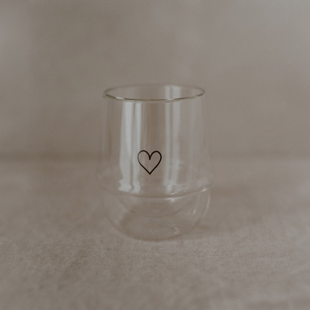 Verre double paroi 200ml cœur (VE = 6 pcs)
