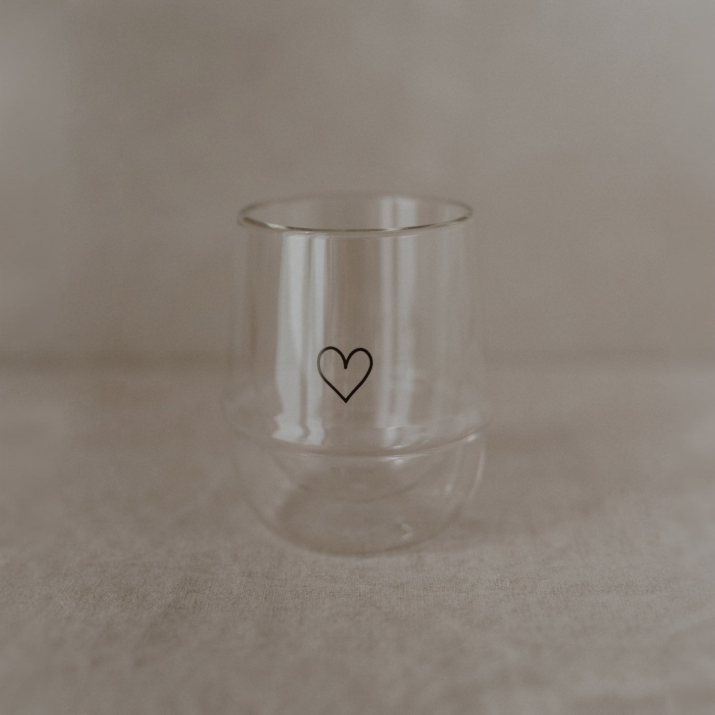 Verre double paroi 200ml cœur (VE = 6 pcs)