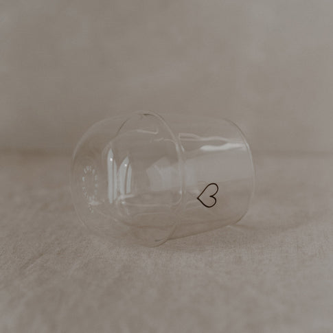 Verre double paroi 200ml cœur (VE = 6 pcs)