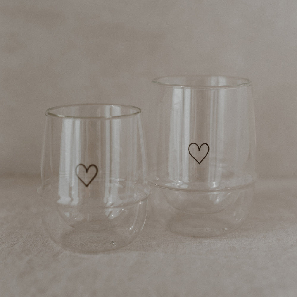 Verre double paroi 200ml cœur (VE = 6 pcs)