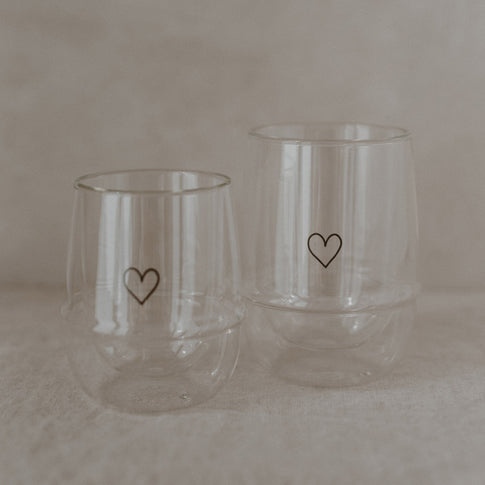 Verre double paroi 200ml cœur (VE = 6 pcs)