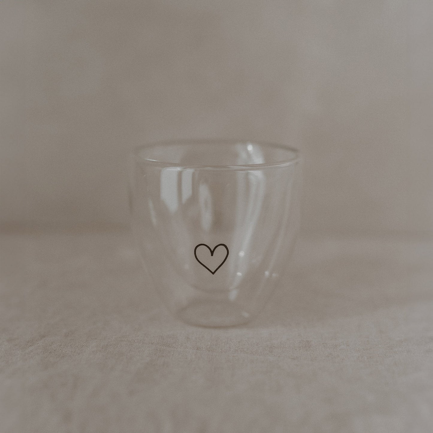 Double-walled heart glass heart 100ml (VE = 6 pcs)