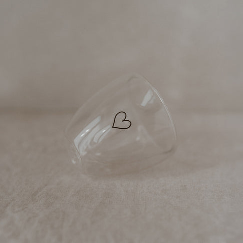 Double-walled heart glass heart 100ml (VE = 6 pcs)