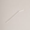 Bent heart transparent glass straws in a set of 4 (VE = 10 sets)