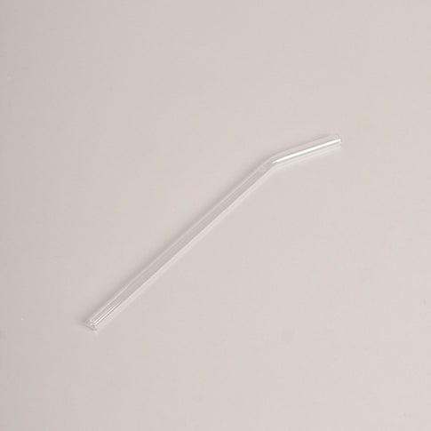 Bent heart transparent glass straws in a set of 4 (VE = 10 sets)