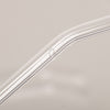 Bent heart transparent glass straws in a set of 4 (VE = 10 sets)