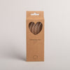 Bent heart transparent glass straws in a set of 4 (VE = 10 sets)