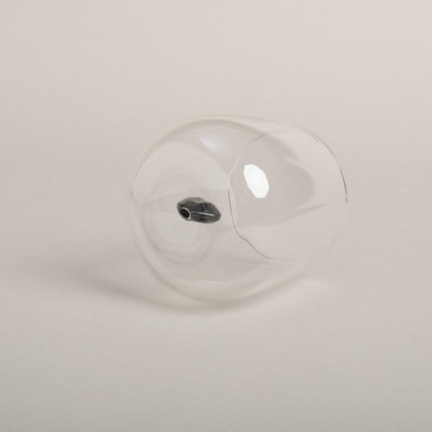 Drinking glass heart shape black (pack = 6 pcs)