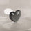 Drinking glass heart shape black (pack = 6 pcs)
