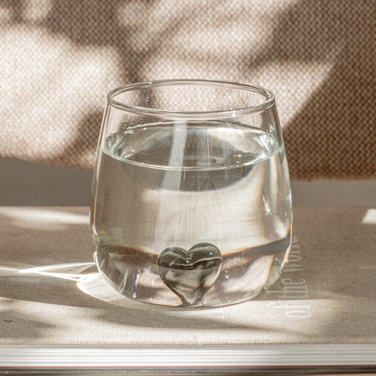 Verre à boire forme cœur noir (VE = 6 pcs)