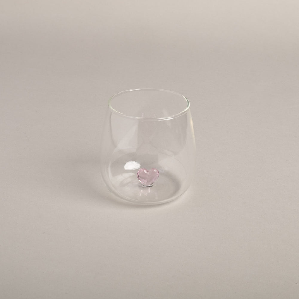 Verre à boire forme cœur rose (VE = 6 pcs)