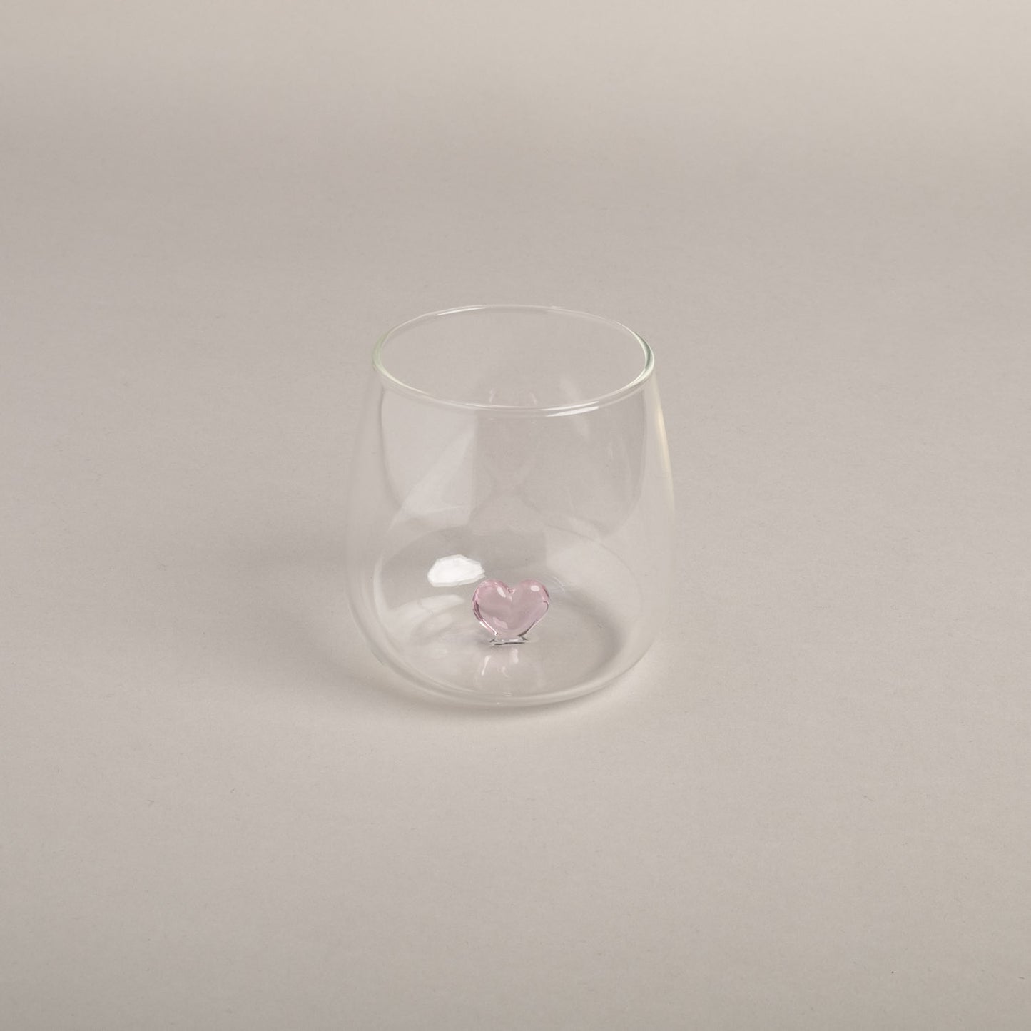 Verre à boire forme cœur rose (VE = 6 pcs)