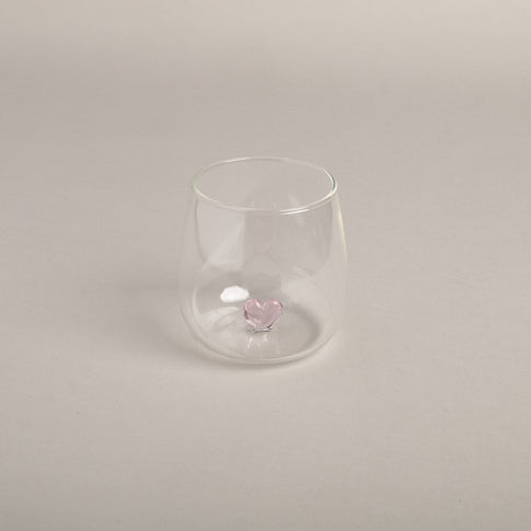 Verre à boire forme cœur rose (VE = 6 pcs)