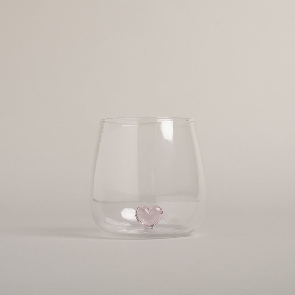 Verre à boire forme cœur rose (VE = 6 pcs)